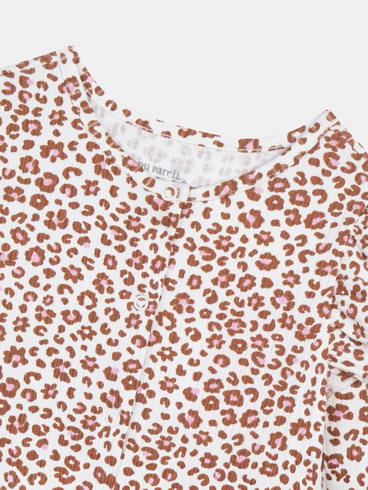Leopard Flower Printed Bodysuit for Baby Girl