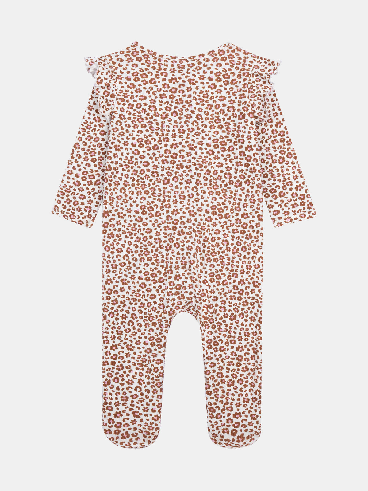 Leopard Flower Printed Bodysuit for Baby Girl