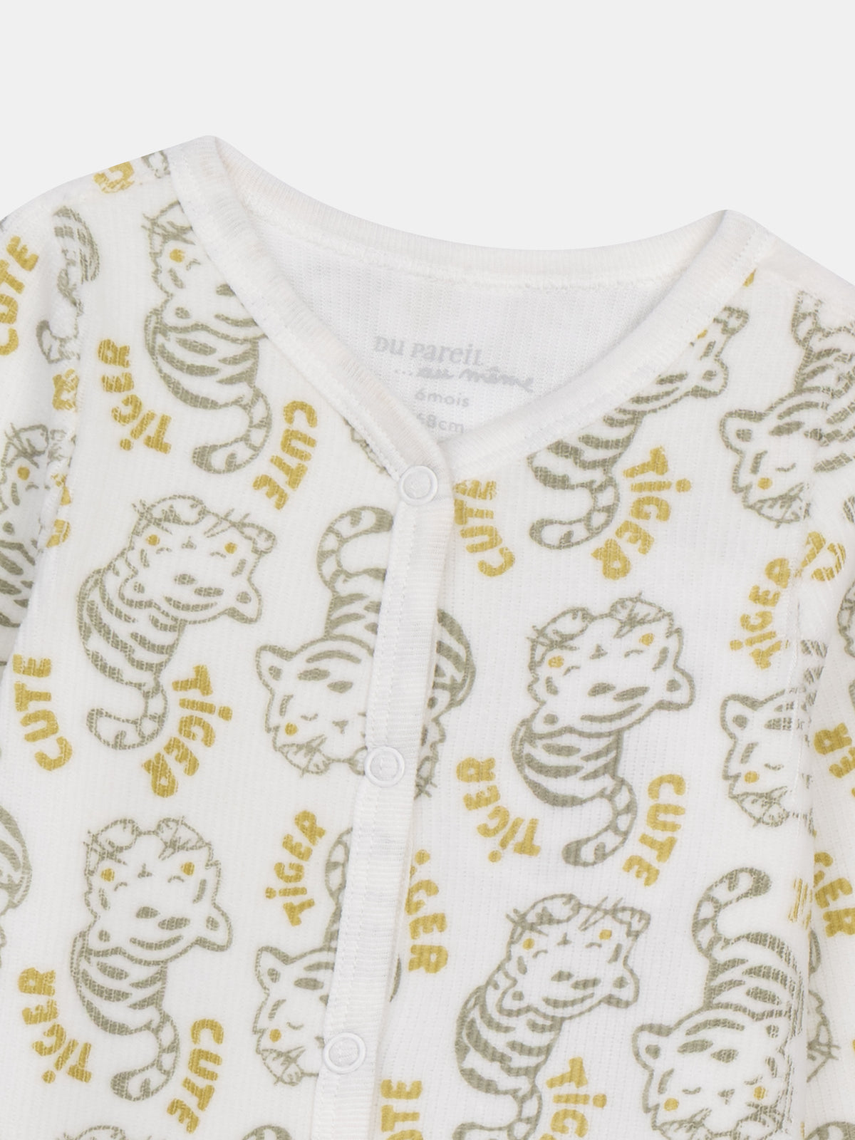 Velvet Snug-Fit with Printed Tigers for Baby Boy
