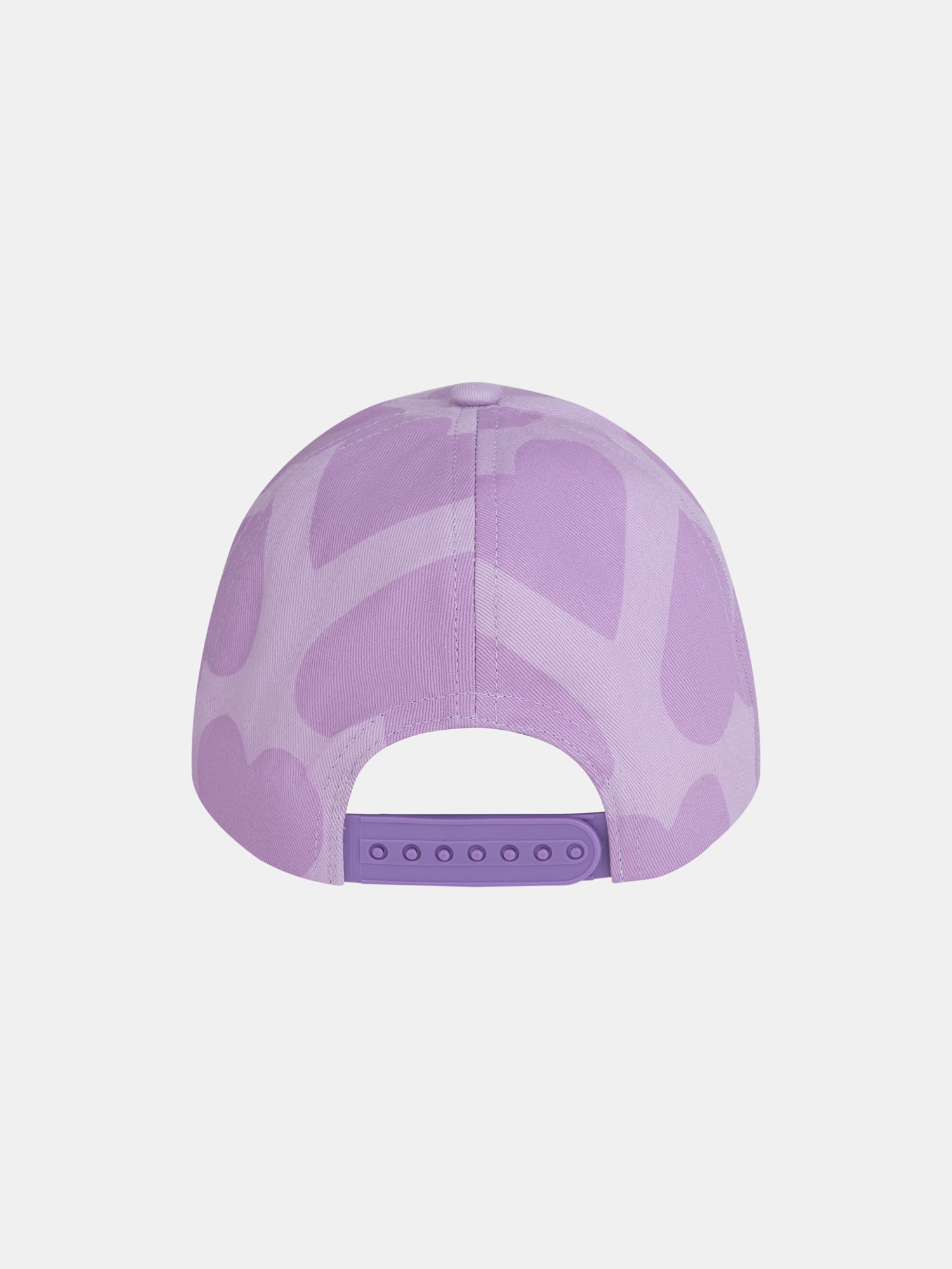 Cap with heart print and writing for girls