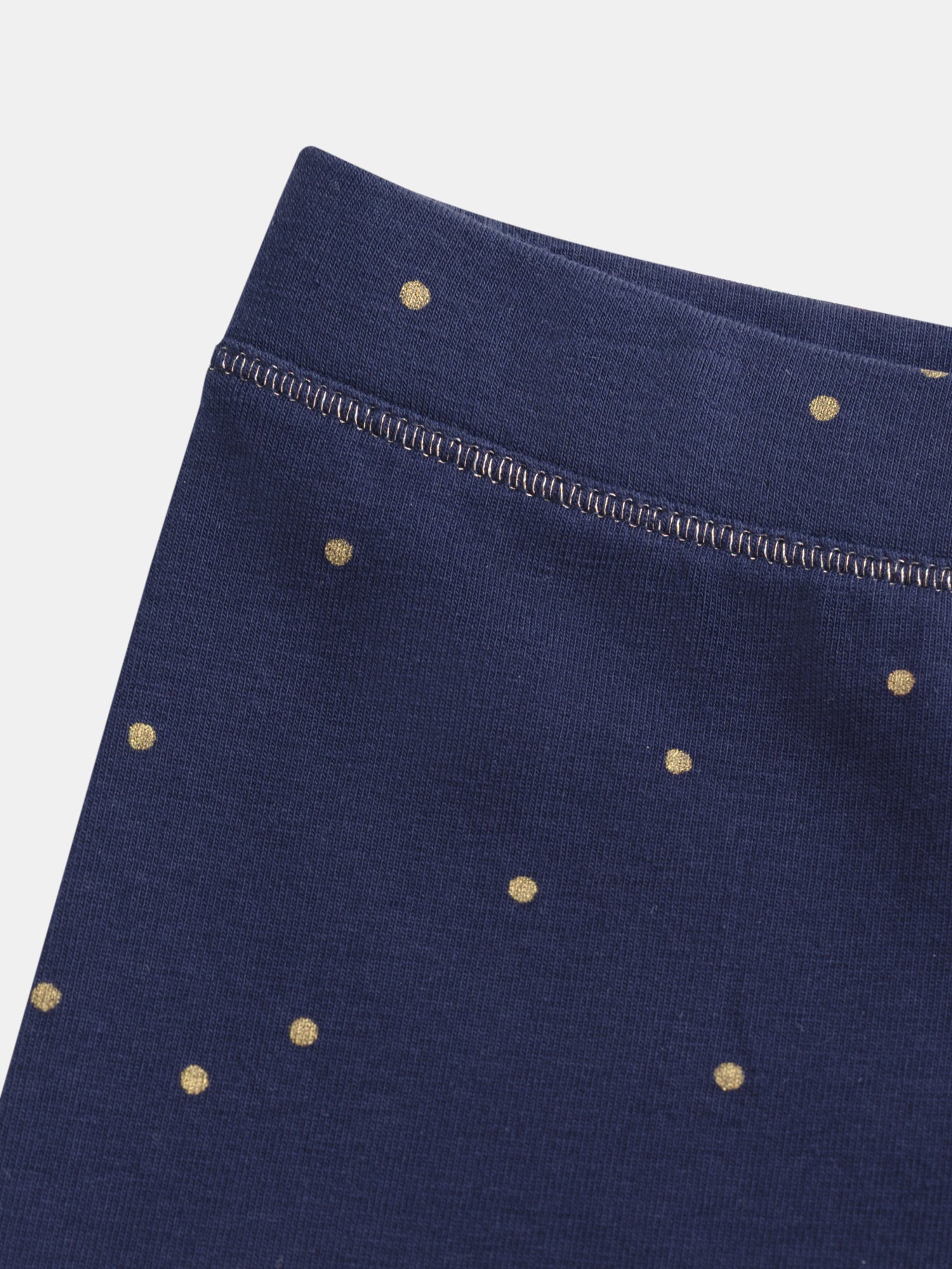 Navy Blue Polka Dot Leggings for Girls
