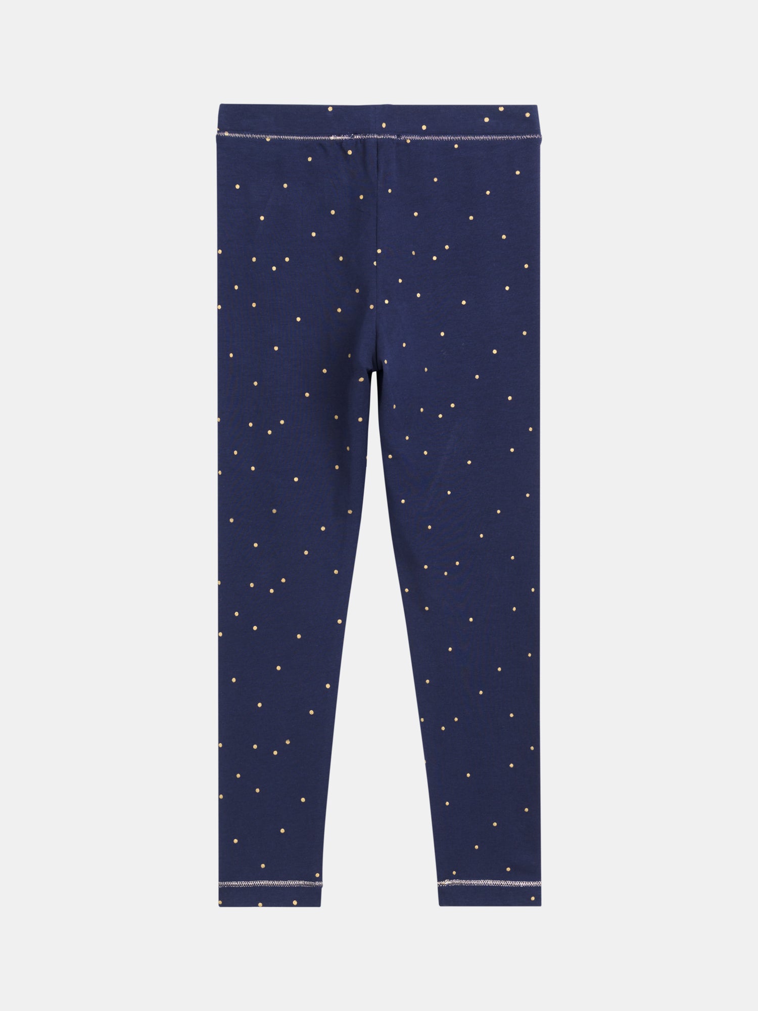 Navy Blue Polka Dot Leggings for Girls