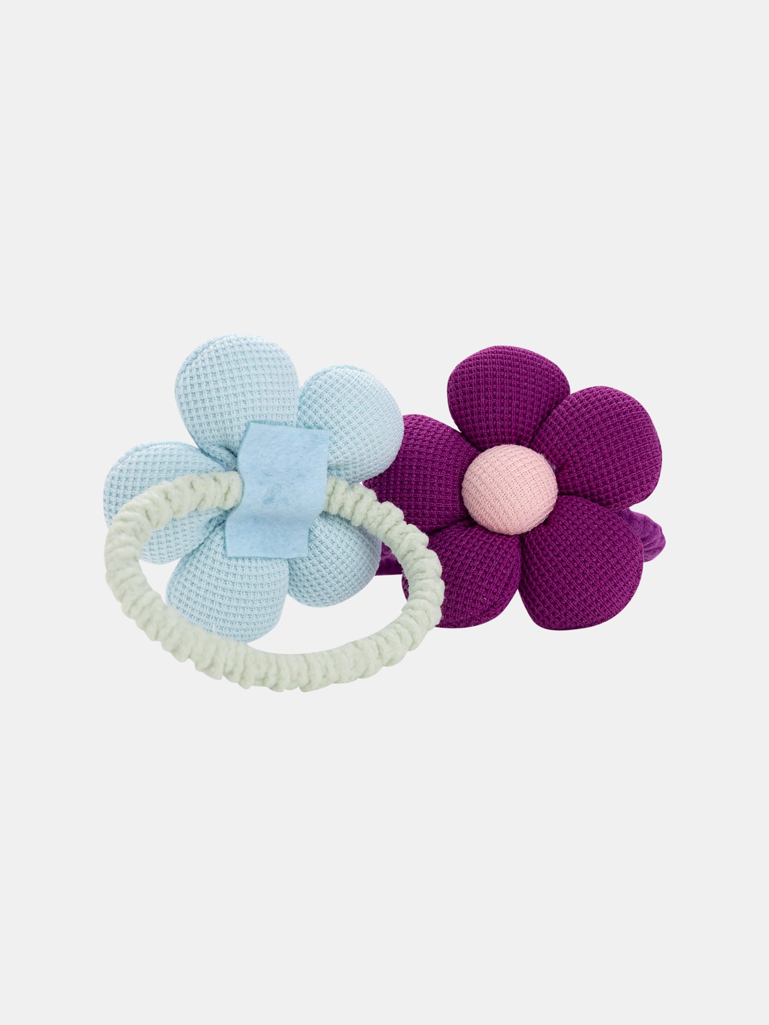 Set of 2 Flower Hair Elastics for Girls