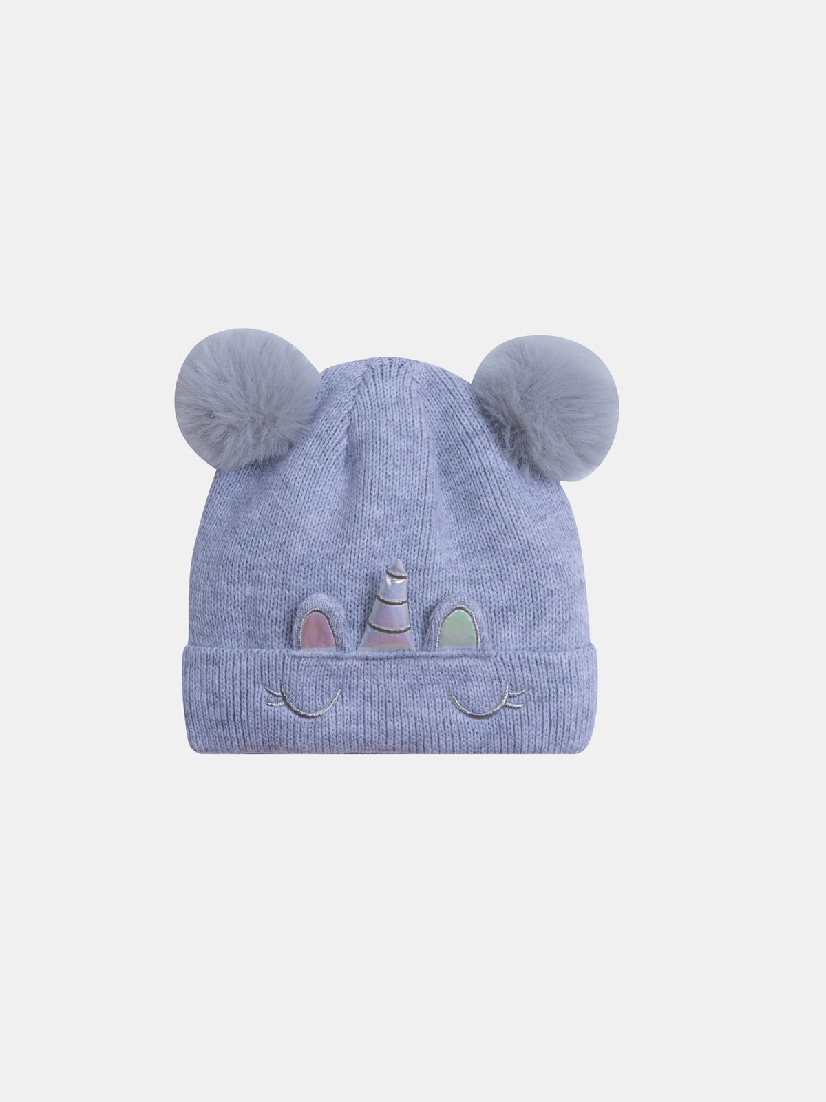 Grey Unicorn Beanie for Girls
