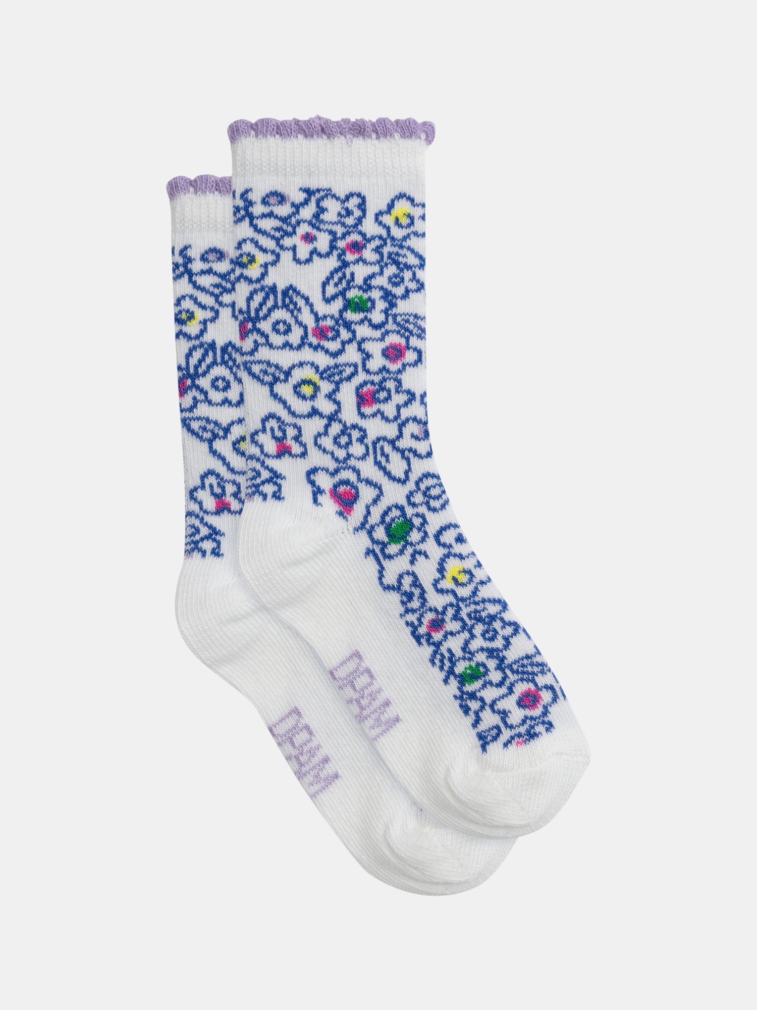 Ecru Socks with Fantasy Patterns for Baby Girl