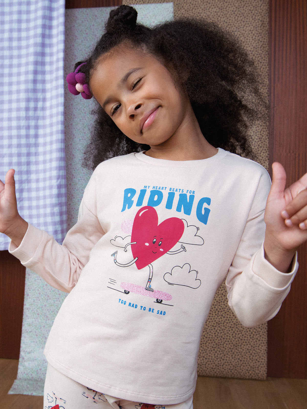 2-Piece Fleece Pajama Set Printed "Have a Slice Day!" for Kids Boy