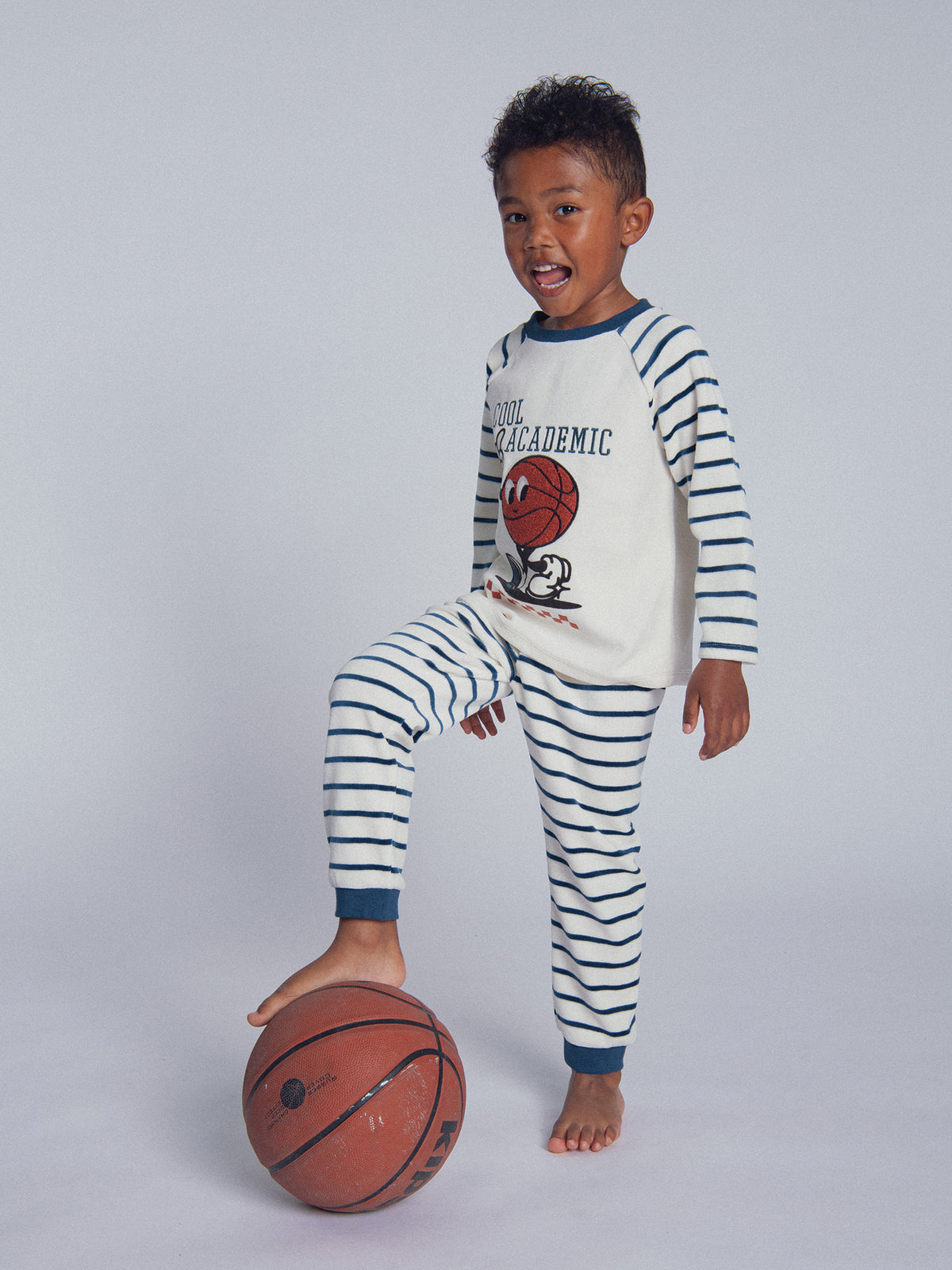 2-piece phosphorescent velour pajamas "Cool Academic" for boys