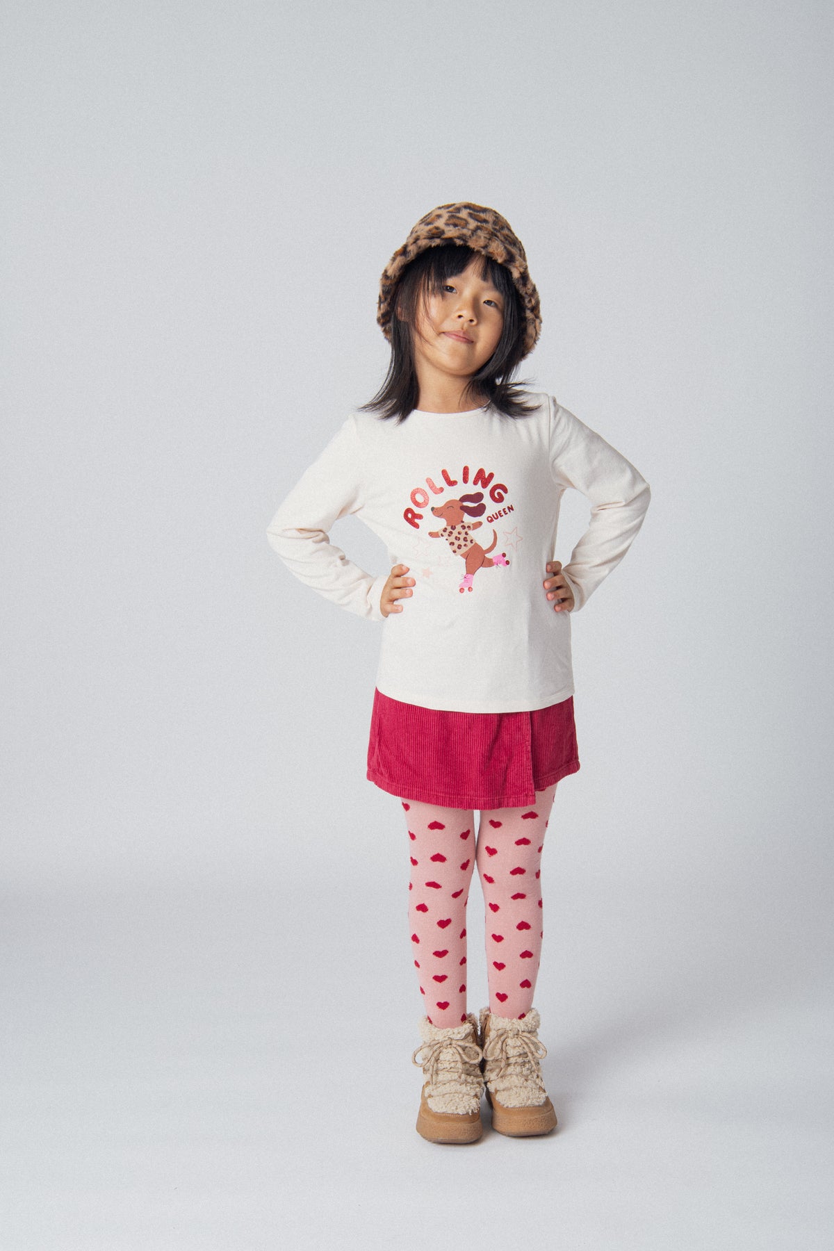 Red velour shorts for girls