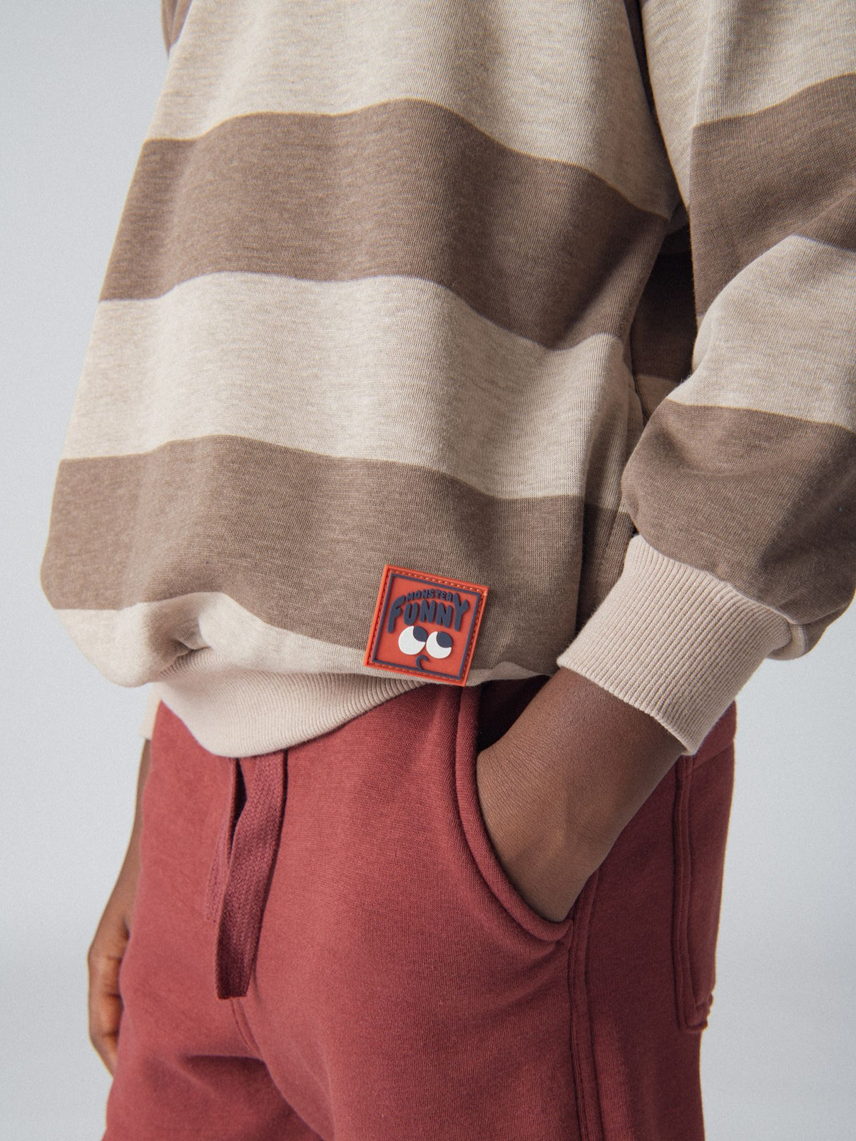 Striped sweatshirt with hood for boys
