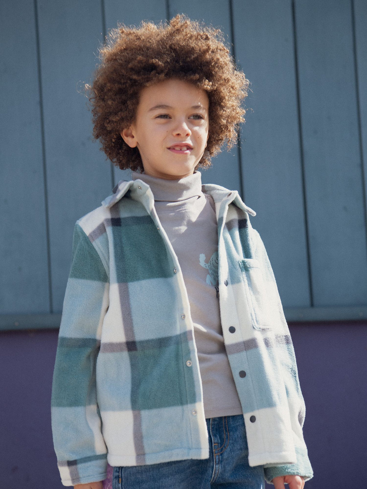 Fleece Checked Shirt for Boys