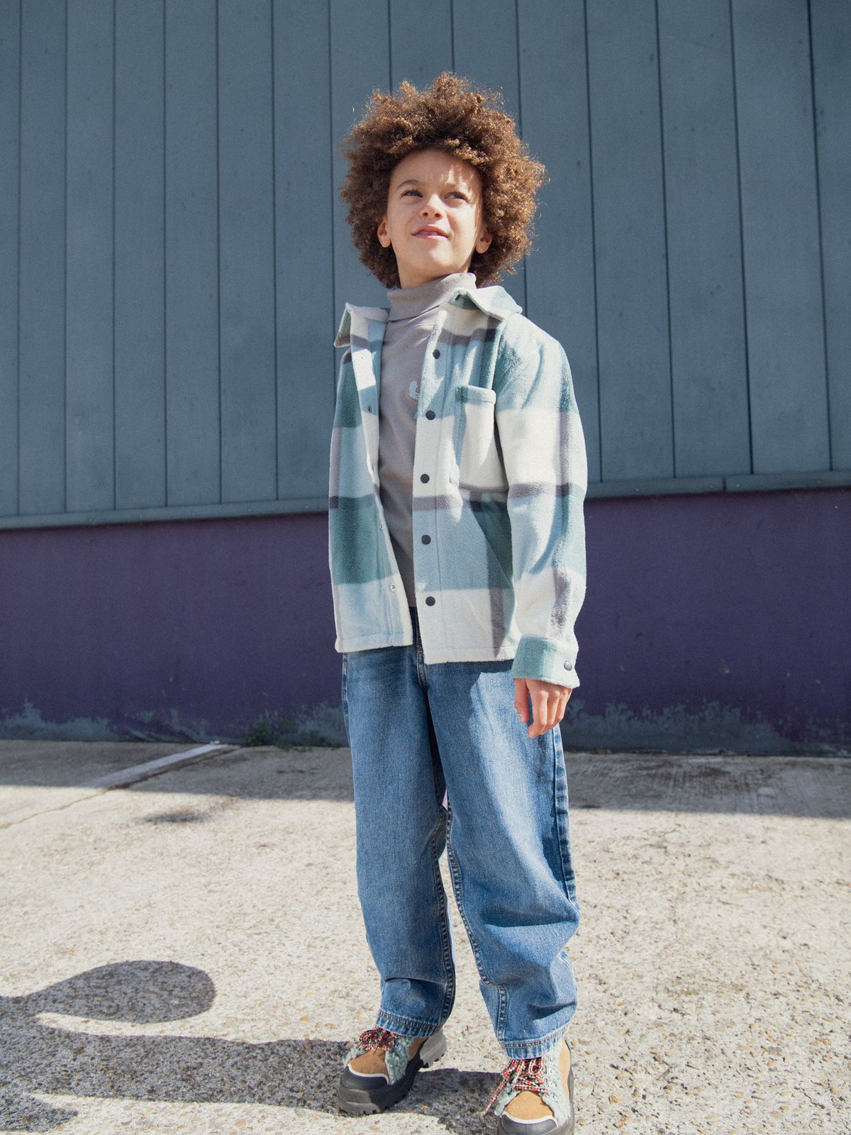 Fleece Checked Shirt for Boys