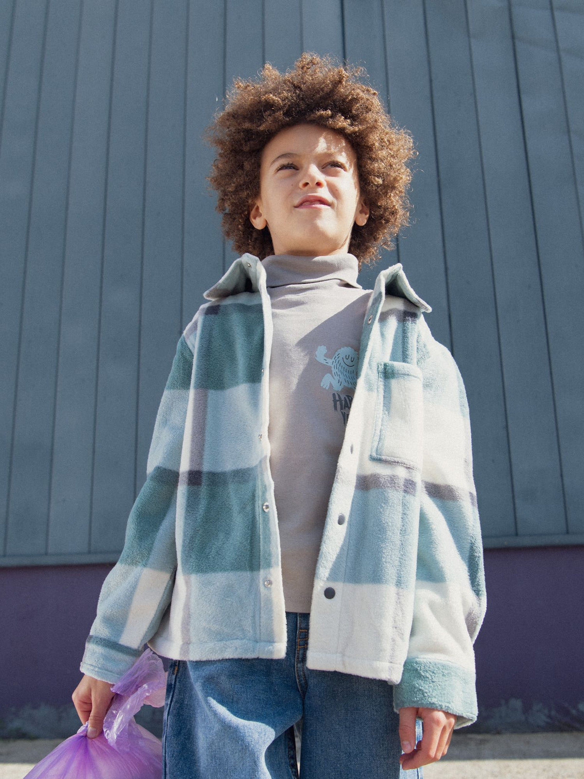 Fleece Checked Shirt for Boys