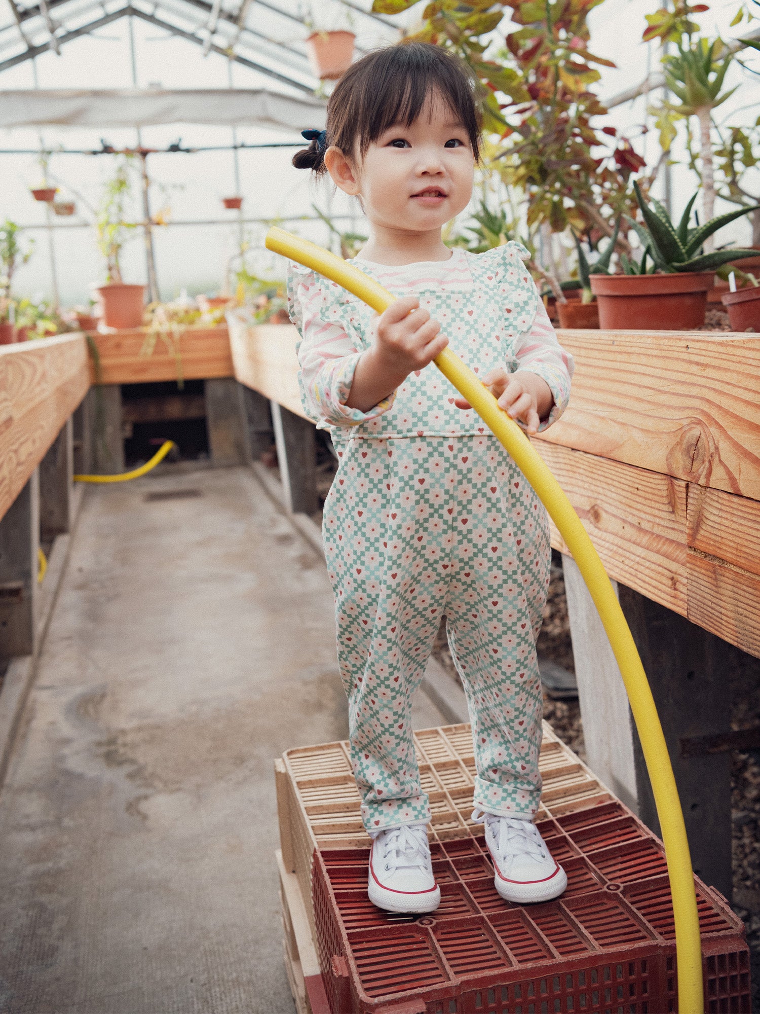 Pastel Printed Overall for Girl
