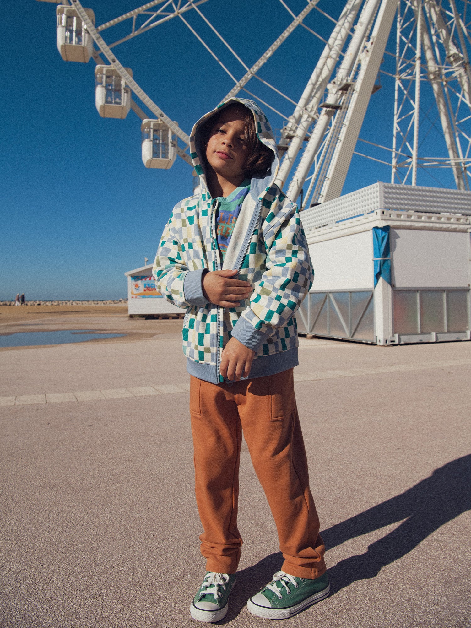 Brown fleece pants lined for boys