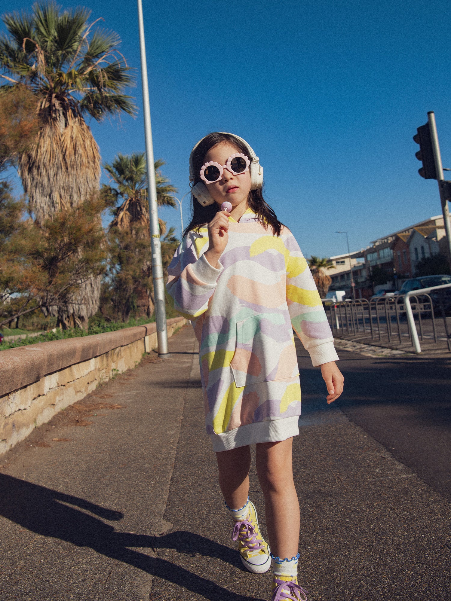 Colorful Sweat Dress for Girls