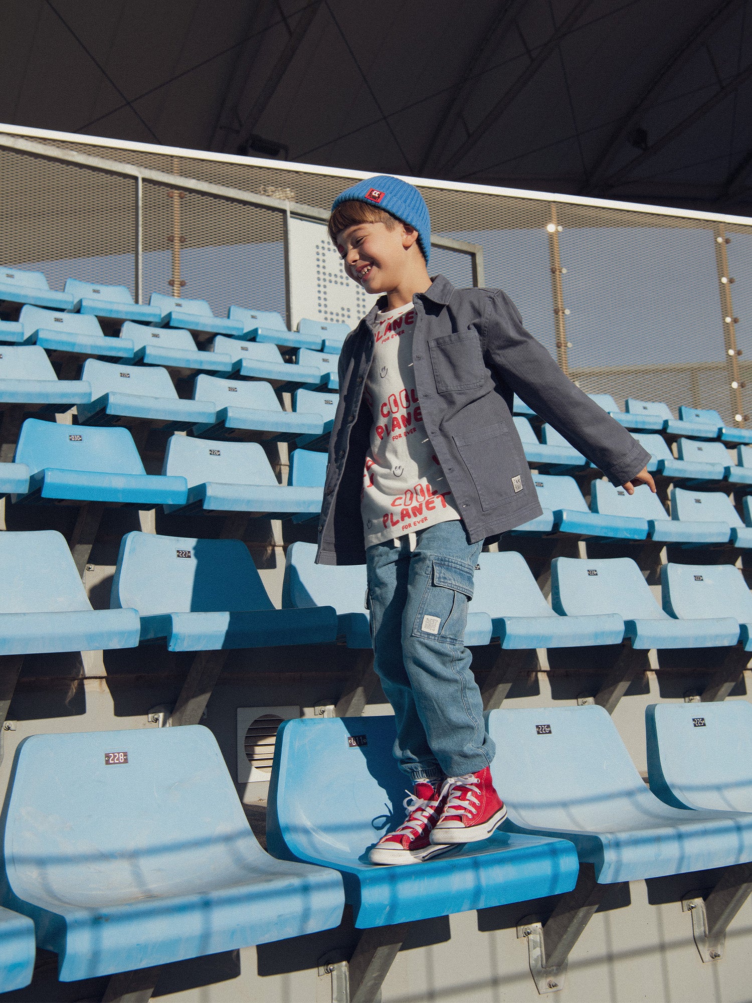 Dark Blue Jacket with Pockets for Boy