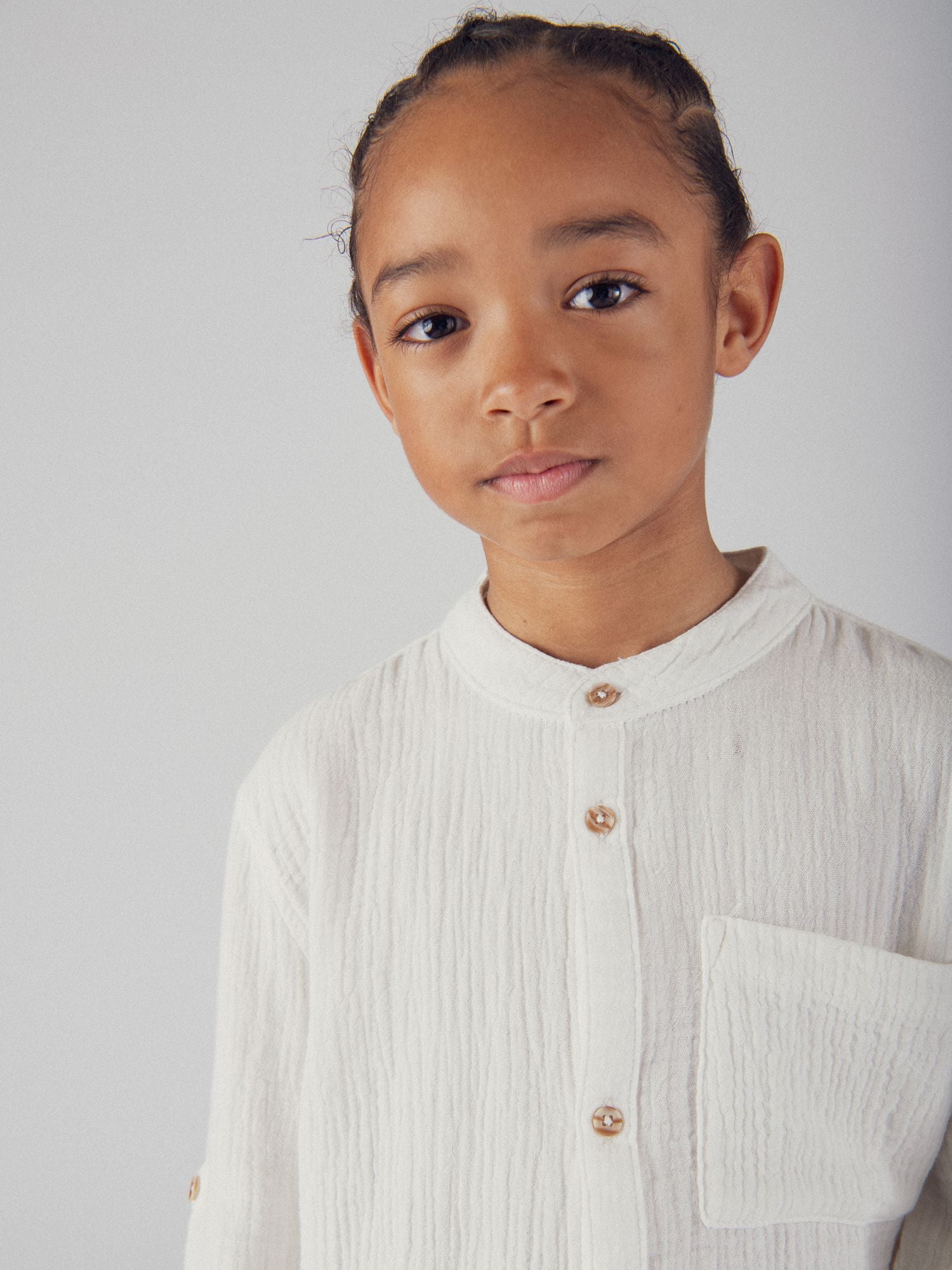 Ecru Pocket Shirt for Boys