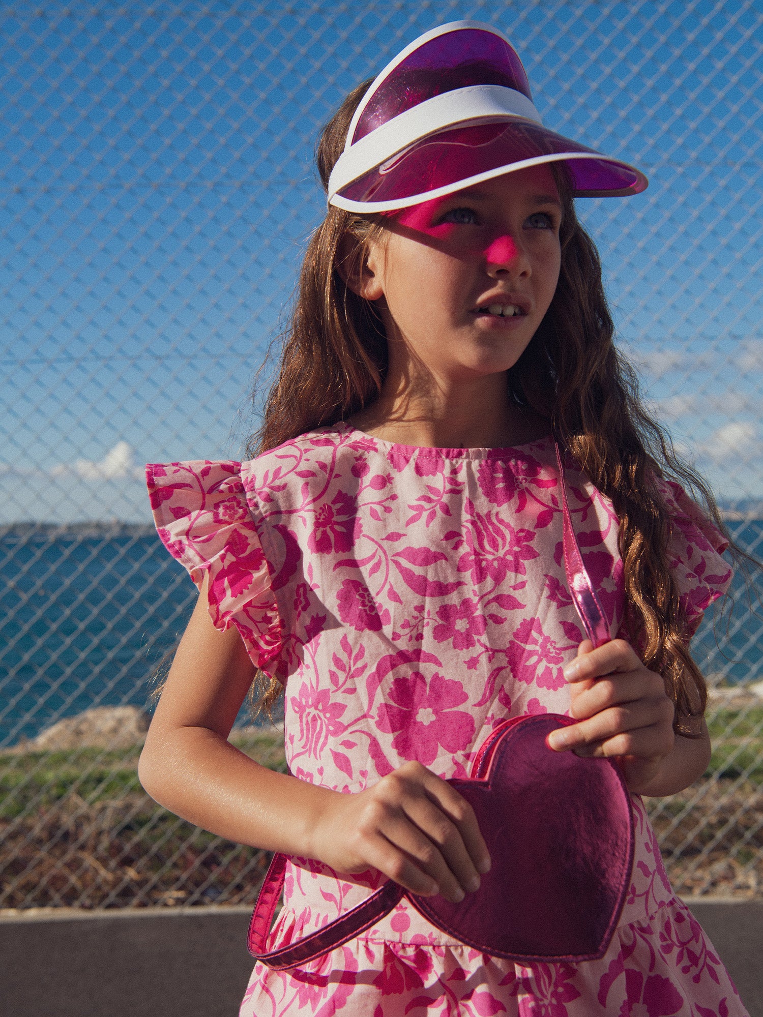 Pink Floral Printed Blouse for Girls