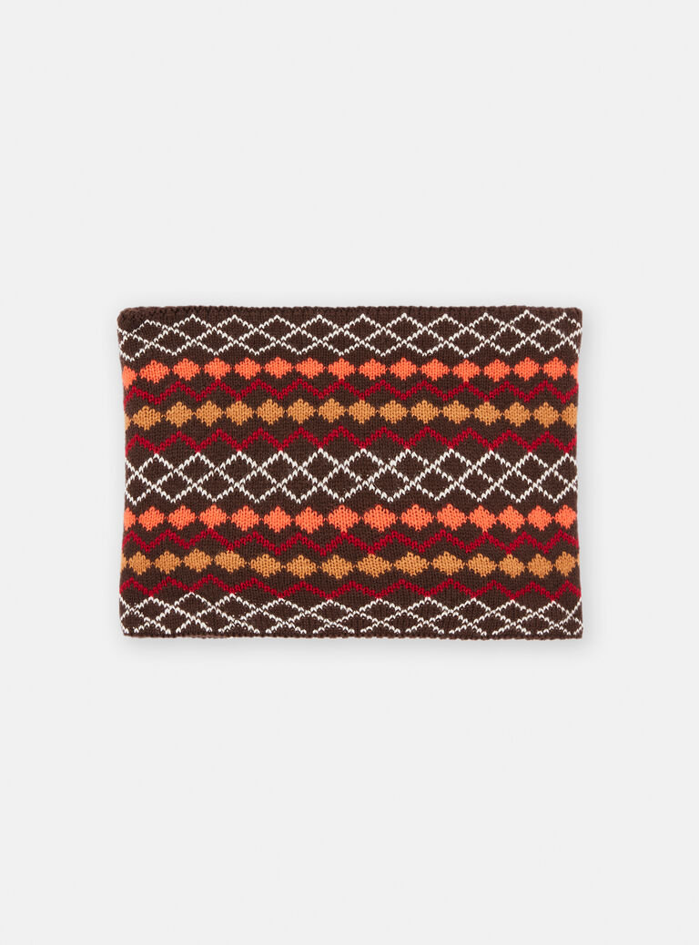 Baby Boy Ebony Jacquard Print Snood SYOGROSNO6 / 23WI02O1SNOI808