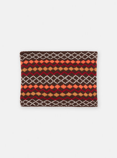 Baby Boy Ebony Jacquard Print Snood SYOGROSNO6 / 23WI02O1SNOI808