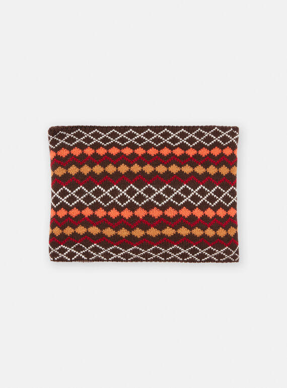 Baby Boy Ebony Jacquard Print Snood SYOGROSNO6 / 23WI02O1SNOI808