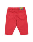 Baby boys' red trousers FUJOPAN1 / 19SG1031PANF505