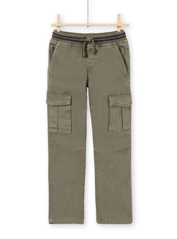 Boy's khaki pants MOJOPAMAT2 / 21W90224PANG631