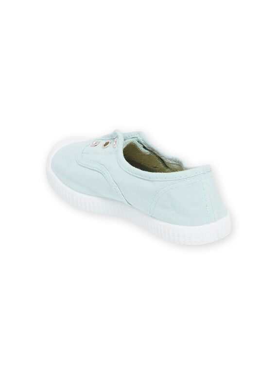 Child girl light green canvas sneakers NATOILCIEGRE / 22KK3596D16602