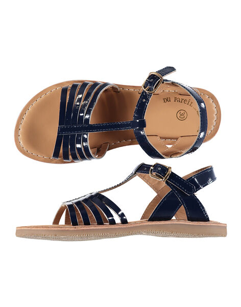 Girls' smart patent leather sandals FFSANDOLI5 / 19SK35CAD0E070