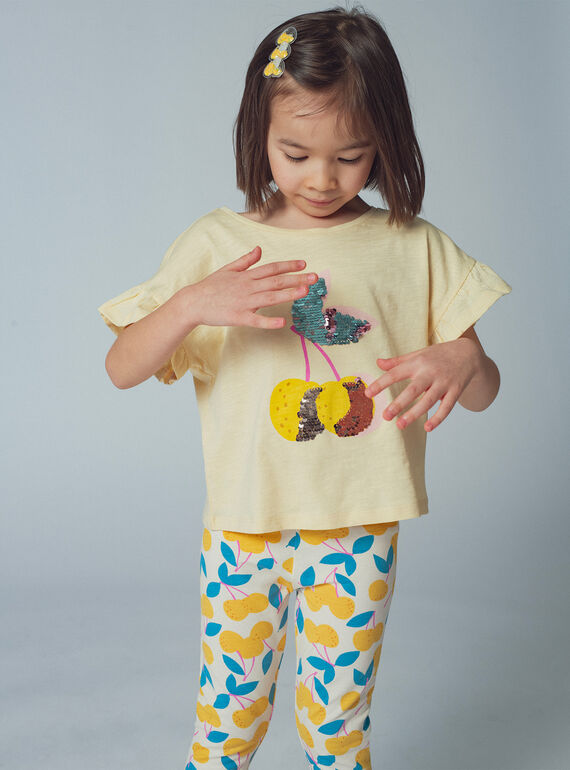 Light yellow TEE SHIRT SS WAPRITI1 / 25S901S2TMCB103