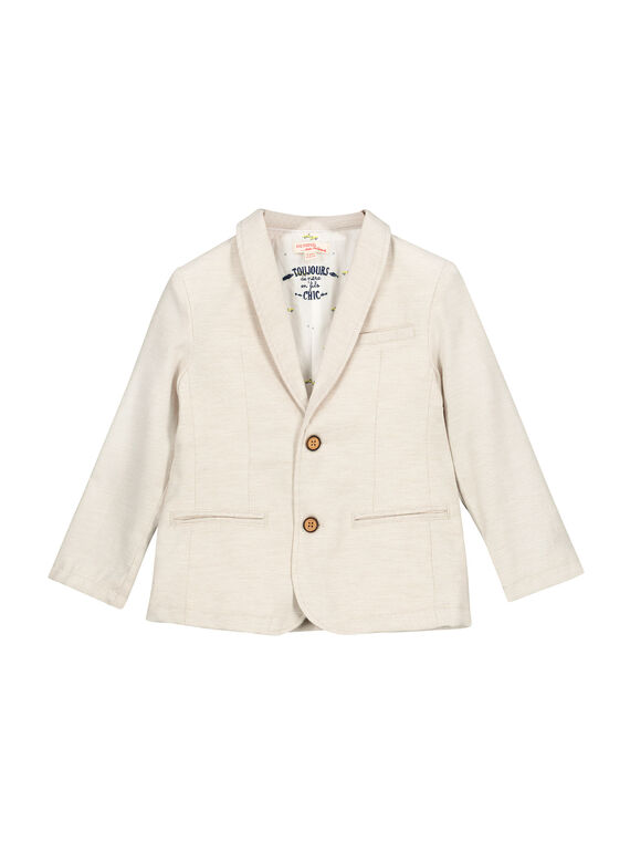 Boys' beige suit jacket FOPOVES / 19S902C1VESI811