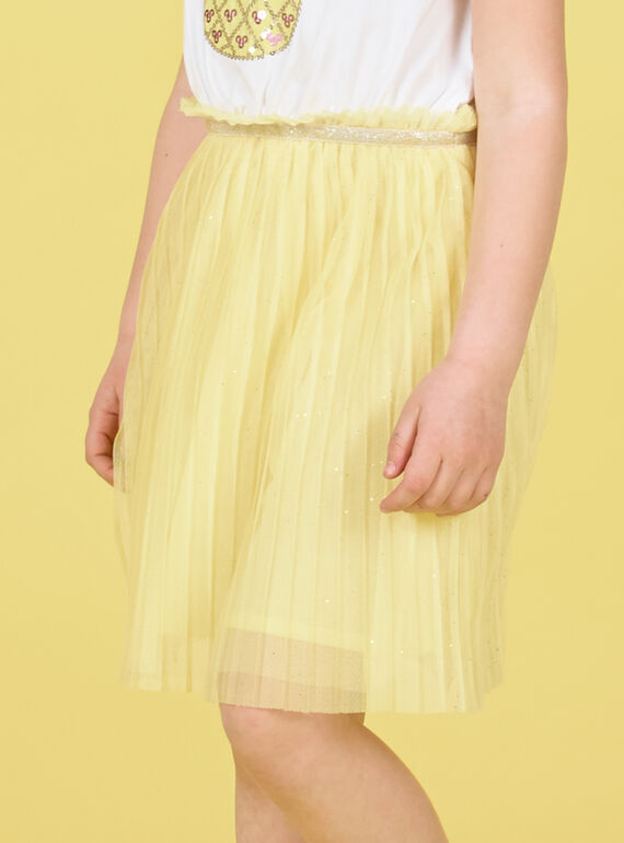 White and yellow dress child girl LAJAUROB5 / 21S901O5ROB000