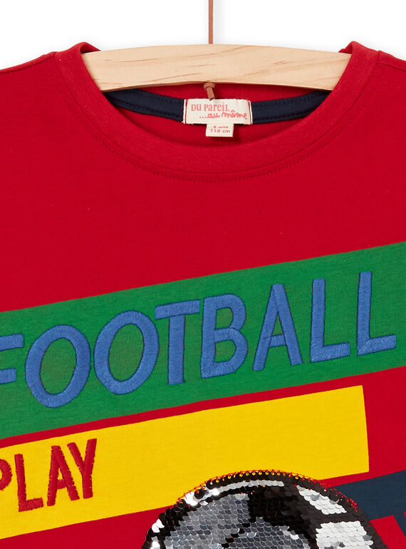 Red and green t-shirt for boys LOHATEE / 21S902X1TML050