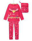 Child girl's superheroine pyjama set in grenadine NEFAPYJERO / 22SH11F4PYGF507