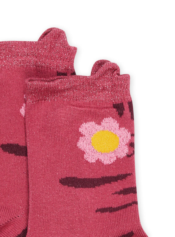Socks with tiger and flowers PYAPRICHO / 22WI01P1SOQ718