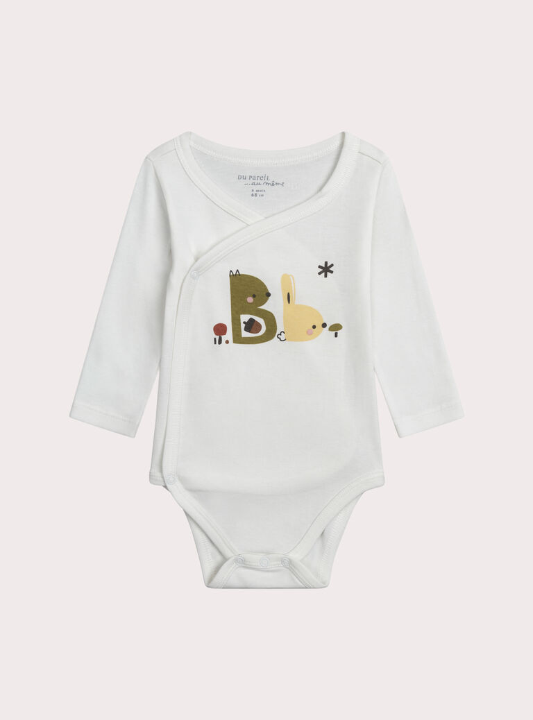 White NEWBORN BODY SUIT XOU2BOD3 / 25WF0561BDN000
