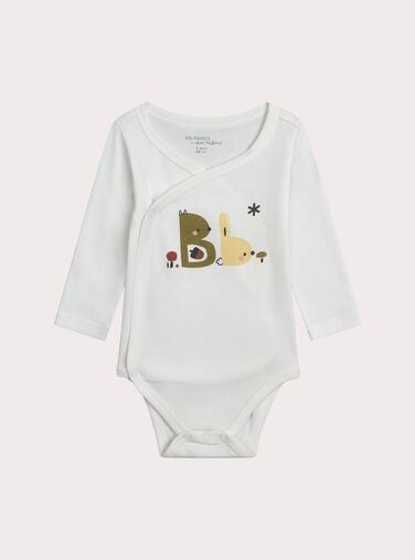 White NEWBORN BODY SUIT XOU2BOD3 / 25WF0561BDN000