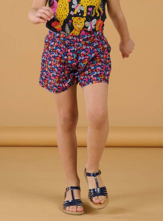 Multicolored shorts with floral print RAJUNSHORT / 23S901U1SHOC243