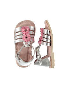 Baby girls' smart leather sandals FBFSANDCHIC / 19SK37C1D0E956
