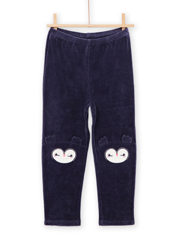 Pyjamas T-shirt and velvet pants with owl print PEFAPYJOWL / 22WH1136PYJ070