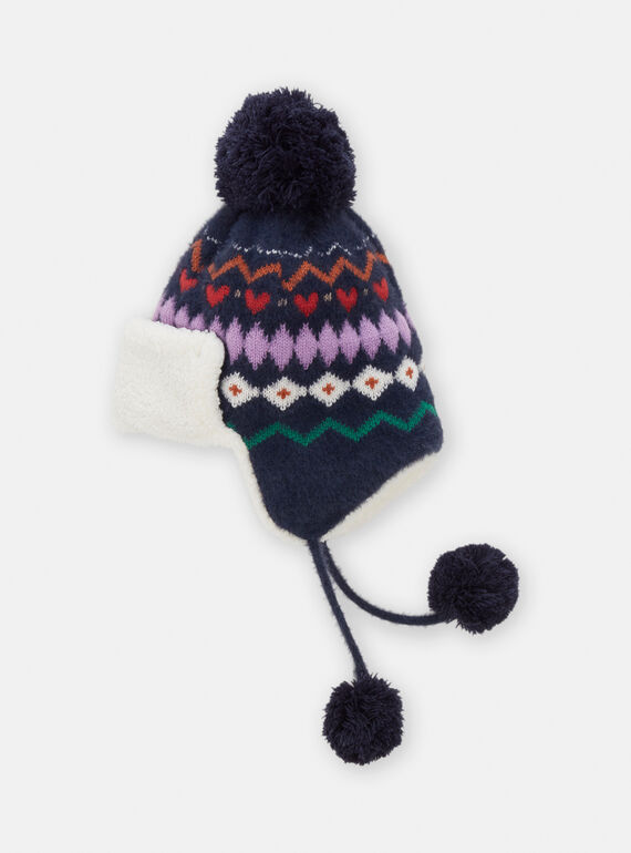 Girl's navy chapka SYAJOCHAP2 / 23WI01O3BON070