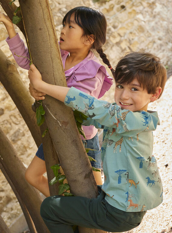 Boy's blue safari T-shirt SOKYOTEE2 / 23W902I3TML204