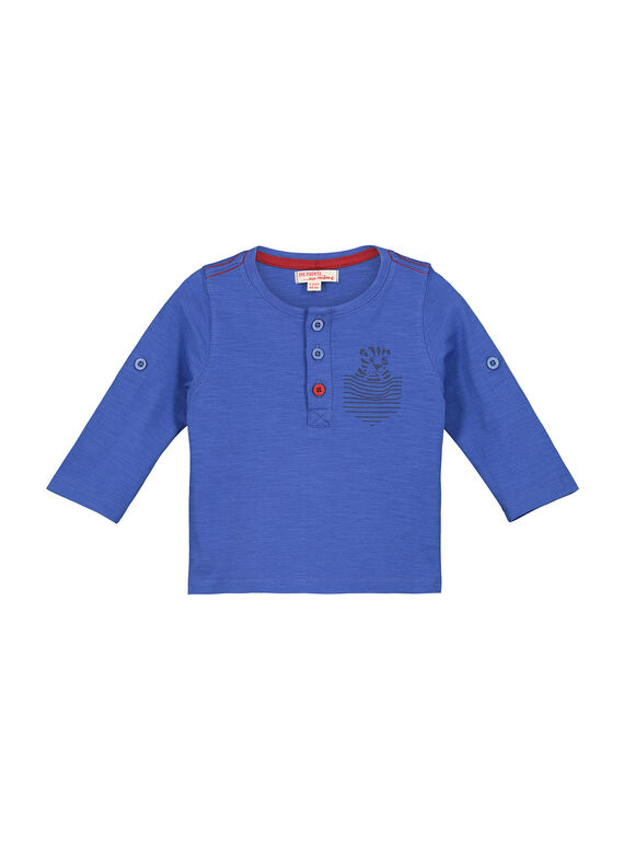 Baby boys' grandad collar T-shirt FUJOTUN2 / 19SG1032TMLC207