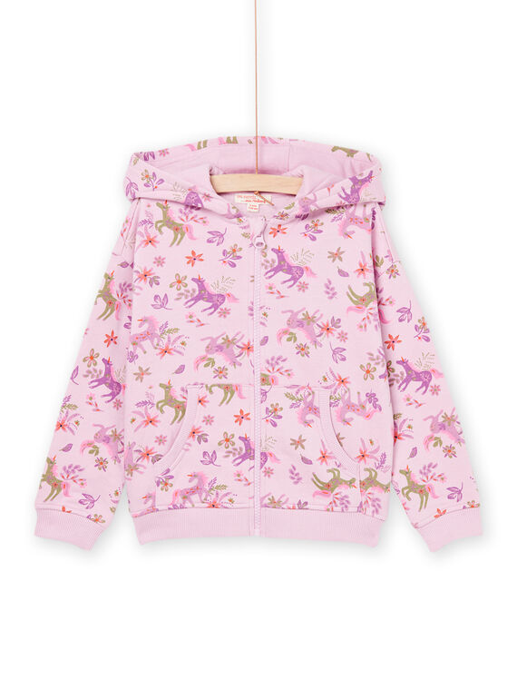 Pink hooded jogging top PAJOHAUJOG3 / 22W901D1JGHH700