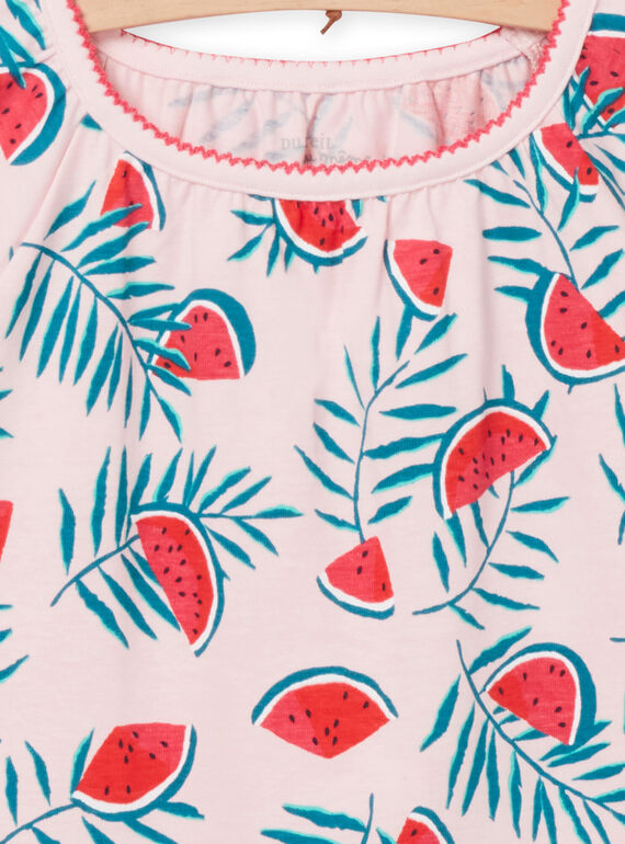 Pink watermelon print nightdress child girl NEFACHUWAT / 22SH11H2CHND328