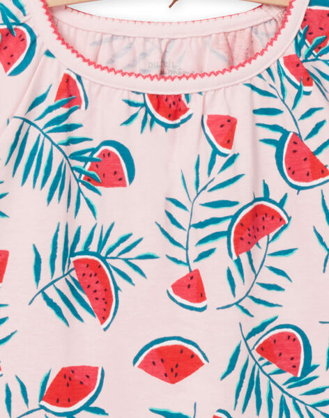 Pink watermelon print nightdress child girl NEFACHUWAT / 22SH11H2CHND328