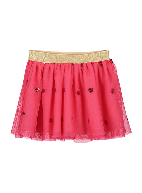 Girls' pink tulle skirt FACAJUP2 / 19S901D2JUP302