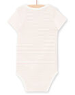 Pink and white striped bodysuit LEFIBODCHA / 21SH1322BDL001