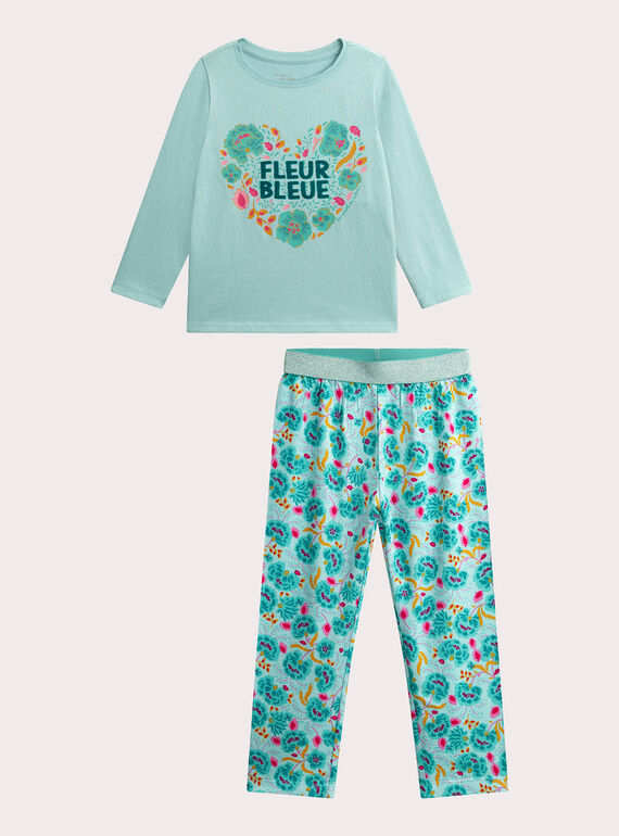 Tropical aniamtion pajamas for girls VEFAPYJBLU / 24WH1174PYJ203