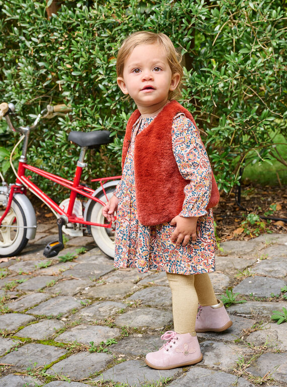 Caramel sleeveless cardigan SICOUCAR1 / 23WG09L2CAR420